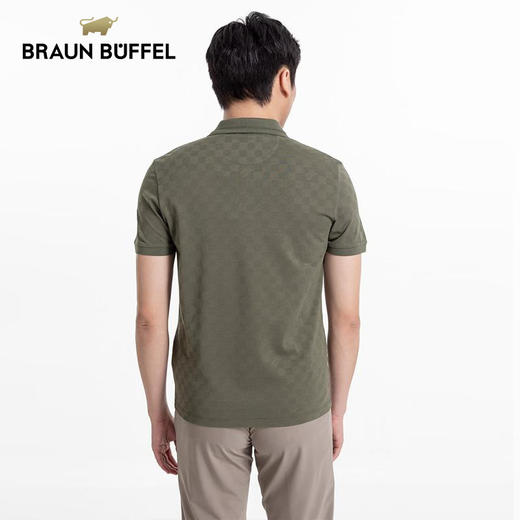 BRAUN BUFFEL/布兰施男士轻奢商务休闲翻领短袖polo衫舒适百搭T恤 商品图3