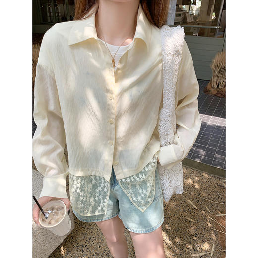 <曾小咸推荐>现货秒杀！卖完不补 ！微信打折价！蕾丝镂空拼接衬衫 日常159.99 立减70 秒杀89.99！ 商品图2