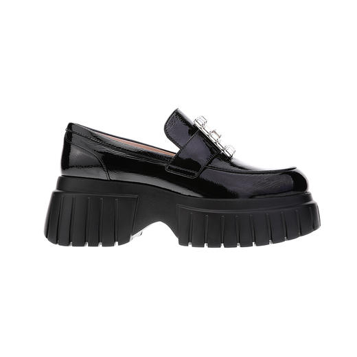 sheme新生系列女士乐福鞋经典厚底E型扣件年轻帅气亮皮可定制 商品图0