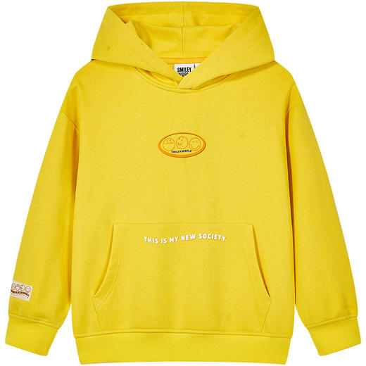 SMILEY WORLD连帽卫衣童装宽松时尚百搭男女童休闲上衣印花S23335H102 商品图4