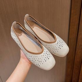 泉州 雕花镂空超软牛皮女单鞋9188（尺寸偏小，拍大一码）