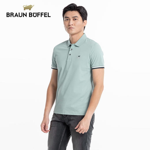 BRAUN BUFFEL/布兰施男士通勤商务T恤翻领Polo衫都市精英上衣 商品图1