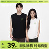 「棉的美学」纯棉坎肩背心极简印花款夏季街头休闲健身运动女T恤 商品缩略图0