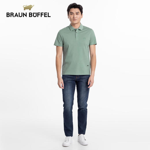 BRAUN BUFFEL/布兰施男士轻奢商务休闲翻领短袖polo衫舒适百搭T恤 商品图4