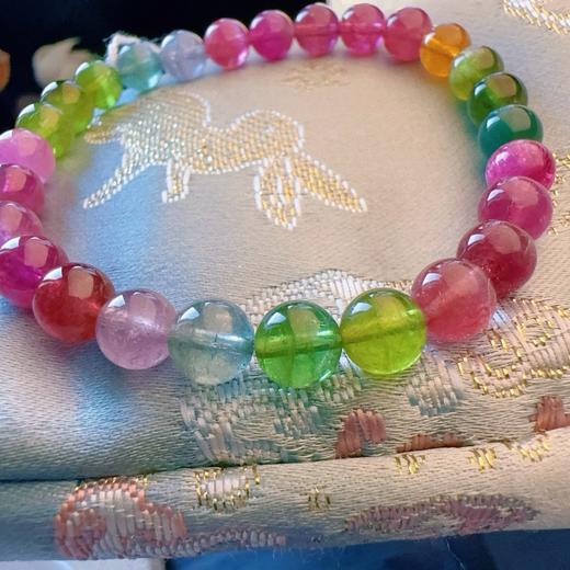 6.8mm单圈彩虹碧玺手串 商品图5