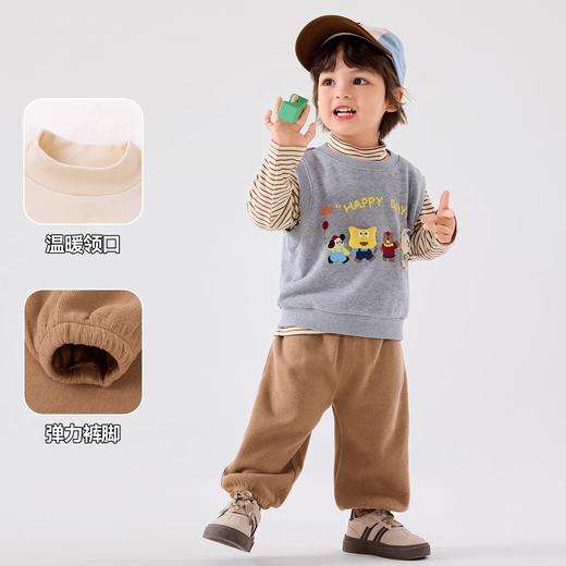 【9折新品上新！】【立体卡通】嘟嘟家儿童三件套秋季新款男童套装秋款女童秋装童装 商品图2