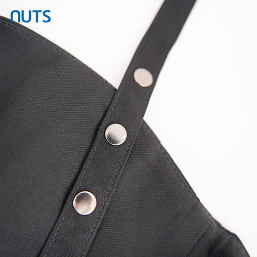 NUTS商场同款夏季黑色休闲直筒阔腿简约百搭背带裤423072207 商品图4