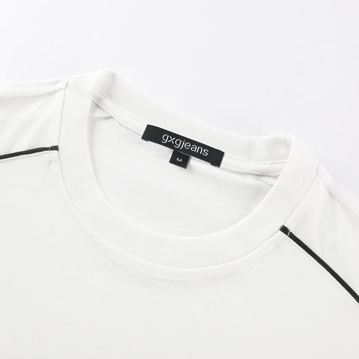 gxgjeans男装【重磅全棉】男士运动T恤25夏款潮流百搭简约休闲青少年短袖K&C 商品图2