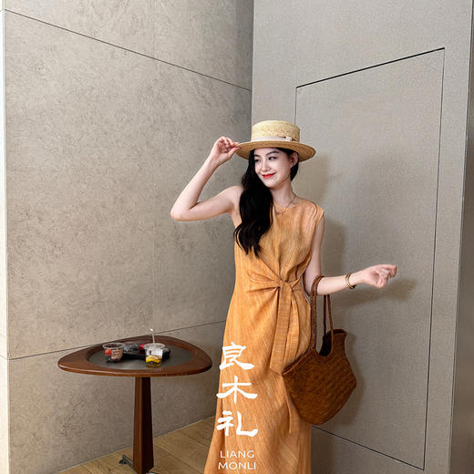【预售7天】良木礼天丝亚麻连衣裙（51191） 商品图0