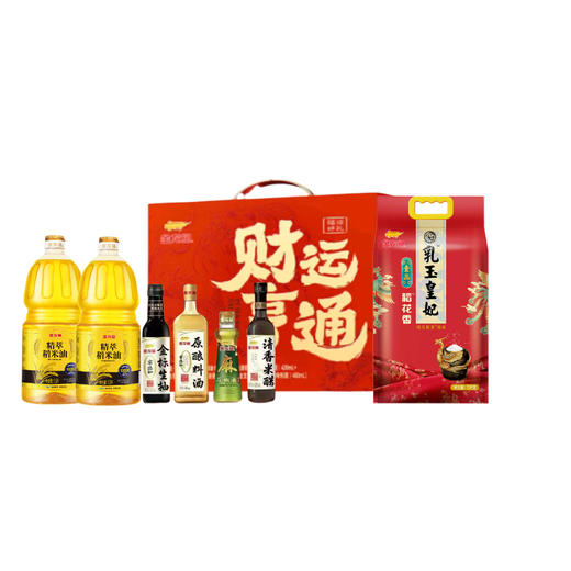 金龙鱼（金龙鱼壹品稻花香5KG*1+金龙鱼稻米油 1.8L*2+金龙鱼调味品礼盒500ML+480ML+100ML+420ML*1）套餐 商品图0