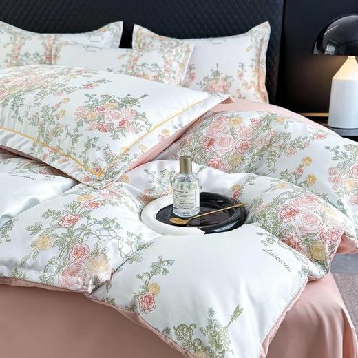 品牌福利大放送超划算️开团79抢春夏裸睡天丝四件套裸感呼吸治愈系床品精72%莱塞尔天丝28%超细旦纤维面料高支高密吸湿透气基地直邮 商品图2