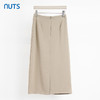 NUTS商场同款夏季简约通勤高腰A字显瘦中长款半身裙424062250 商品缩略图1