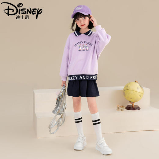 迪士尼女童卫衣冬季加绒厚款儿童冬装女孩上衣中大童衣服潮酷保暖 商品图7