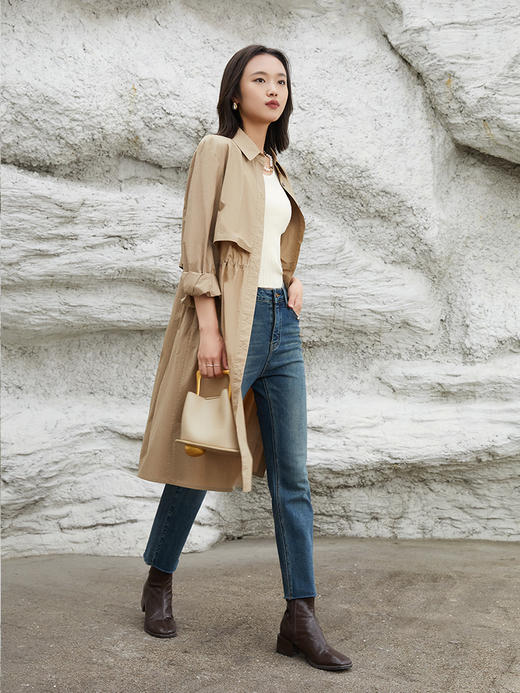 经典焕新！卡其色风衣，解锁随性自在的都市穿搭 商品图1