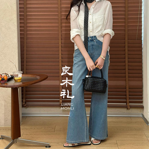 【部分现货】良木礼阔腿牛仔裤（9600） 商品图1
