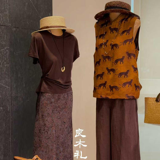 【预售7天】良木礼真丝复古半裙（8838） 商品图1