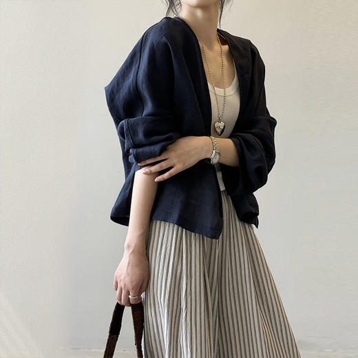 裁缝学苑AQ503苎麻开衫外套纸样女衬衫新款长袖防晒小衫打版裁剪样板 商品图2