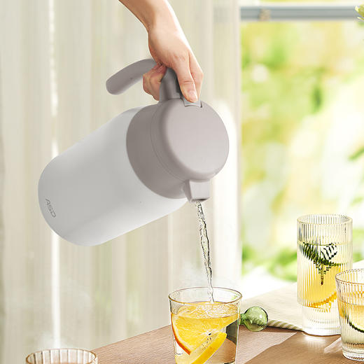 【自营】 爱仕达 风华系列不锈钢真空保温壶 304不锈钢 真空保温 2L 白色 商品图3