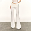 Ariseism 美式翻腰修身白色微喇叭裤女春季新款运动瑜伽阔腿裤子 商品缩略图3