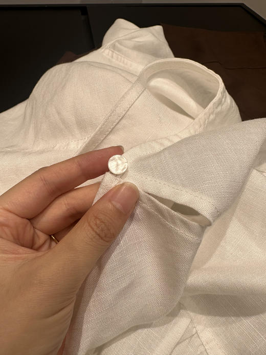 进口苎麻桑蚕丝蕾丝花边上衣小A轻盈麻衫 商品图14