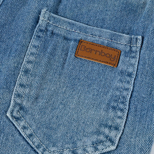 贝贝怡女童牛仔裤秋季儿童刺绣花朵喇叭裤女宝秋装洋气裤子ZB3EK028 商品图5