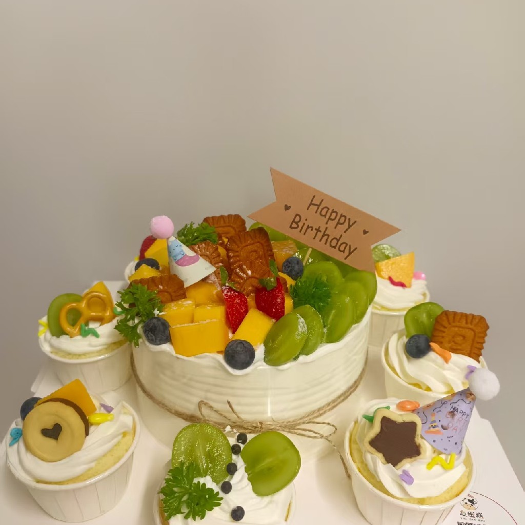 组合快乐～6寸蛋糕+8杯子
