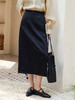 高级感担当！黑色提花半身裙 高腰中长 简约气质直筒裙 商品缩略图0