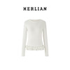 Herlian2025年秋季新品女士下摆立体多层次荷叶边装饰打底衫 商品缩略图4
