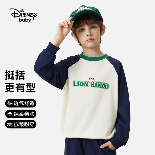 【110-160】【迪士尼】男童春秋款插肩袖卫衣 商品图0