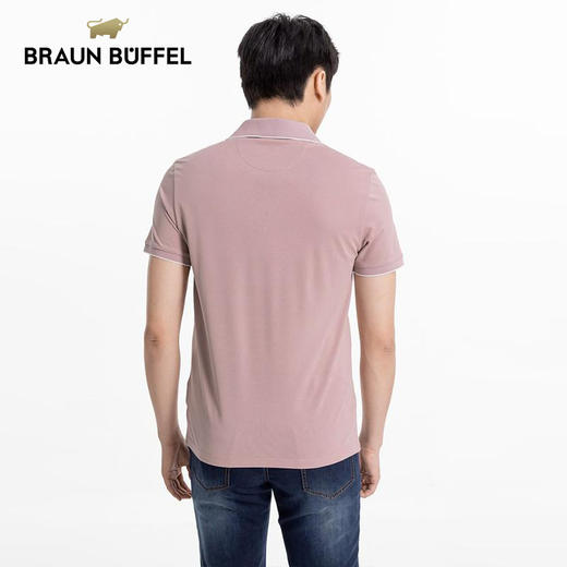 BRAUN BUFFEL/布兰施男士轻奢商务休闲翻领短袖polo衫舒适百搭T恤 商品图3