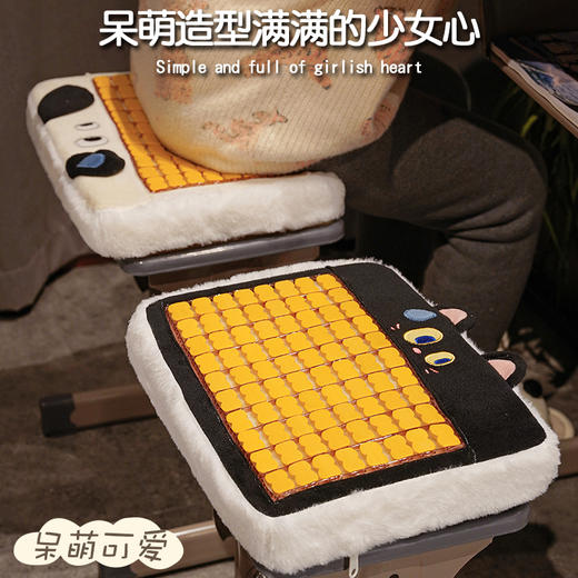 自然醒大眼仔系列加厚麻将席海绵坐垫夏季学生教室专用屁股垫凳子椅子垫子QYL 商品图5