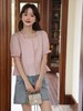 【韩系小衫】8855方领花边袖棉短袖小衫-喜出 商品缩略图0
