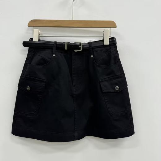 N配腰带工装A字短半裙（黑）夏季151040160321 商品图1