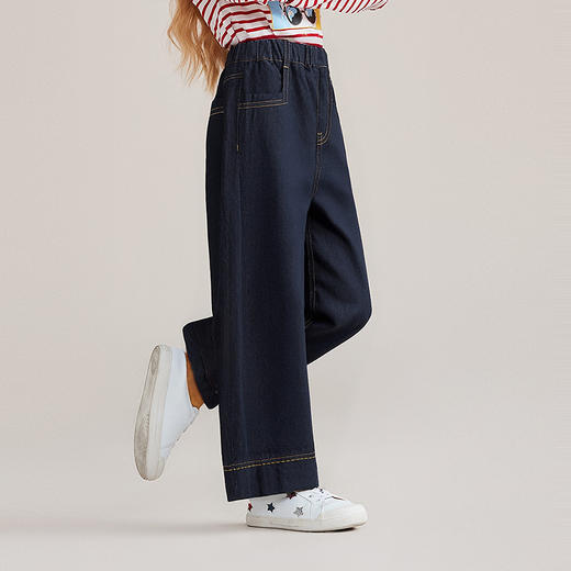 笛莎Deesha 童装女童裤子2025秋新款女童牛仔裤 商品图1