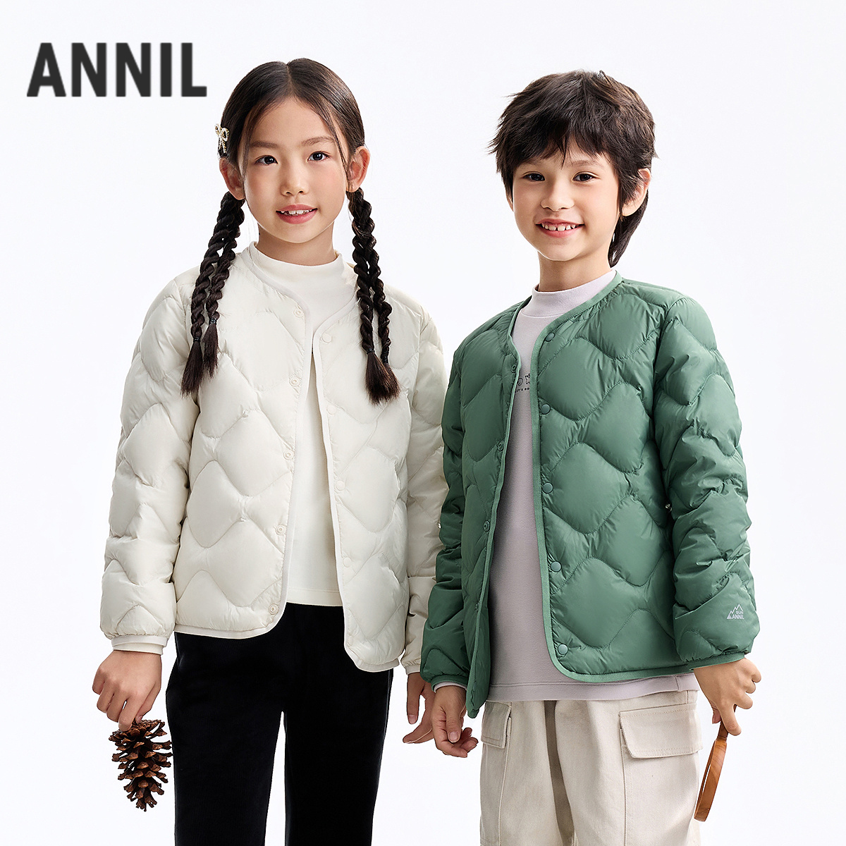 【校服内胆神器】男女童短款羽绒服冬季新款安奈儿童装EM545647