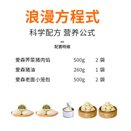 爱森套餐5（爱森荠菜猪肉馅500g*2+爱森猪油260g*1+爱森老面小笼包500g*2） 商品图1