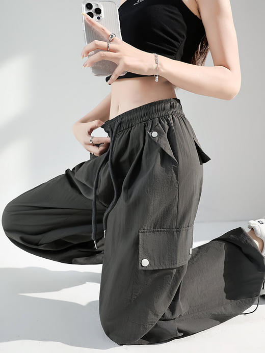 【YW】无忧购工装裤女夏薄款小个子休闲速干运动裤宽松美式大码冲锋裤2412（截单后3-5天发货） 商品图3