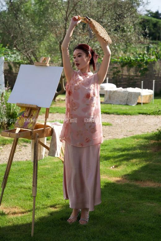 【门店同款】ENJOY夏季云敛-“乐染东方”沁粉花海上衣 163497470 商品图5