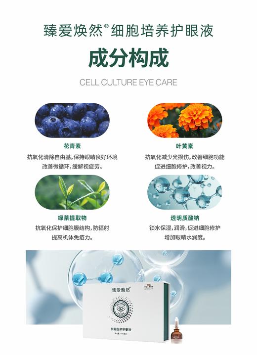 【新品上新】臻爱焕然 细胞培养护眼液 眼视力保护 抗疲劳 商品图2