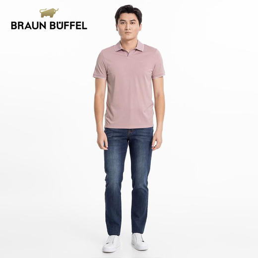 BRAUN BUFFEL/布兰施男士轻奢商务休闲翻领短袖polo衫舒适百搭T恤 商品图4