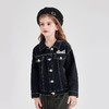 笛莎Deesha 童装女童外套2025秋新款女童宽松翻领字母标撞色装饰牛仔外套 商品缩略图0