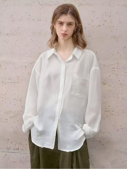 【新品推荐】瑟俪品牌-094B宽松薄款衬衫防晒外套-喜出 商品图0