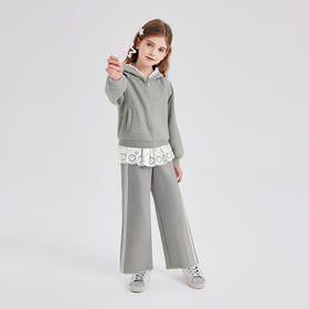 笛莎Deesha 童装女童套装2025秋新款女童休闲芭蕾风针织套装