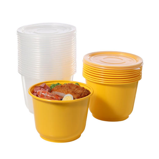 【批发】美丽雅 圆型一次性餐盒1000ml*8套装 商品图1