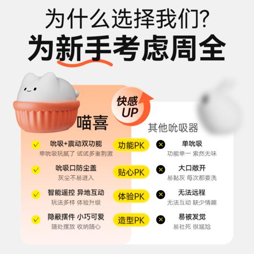 【女用器具】谜姬 喵喜 吮吸震动远程遥控 小程序 吮吸器 跳蛋 商品图8
