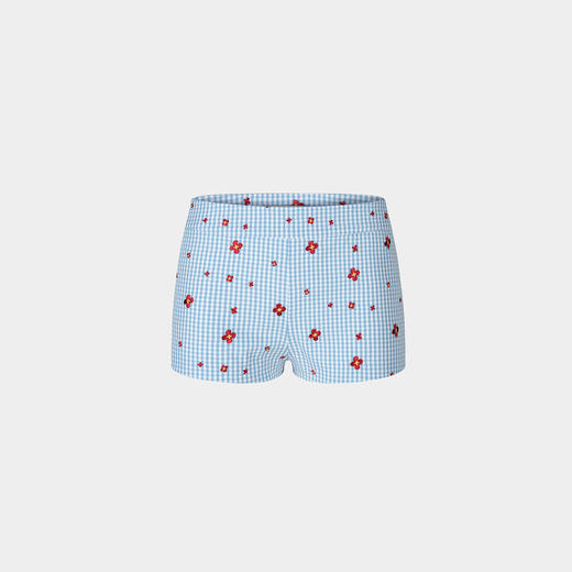 Herlian2025年秋季新品女士手工刺绣格纹碎花短裤 商品图0