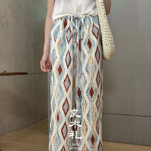 【预售7天】良木礼亚麻阔腿裤（3522） 商品图0