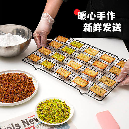 无麸质/无蛋奶/无糖/苏打饼干【奇亚籽、三色藜麦、葱香海盐、蒜香欧芹、荞麦原味、芝麻海苔】一盒180g 商品图3