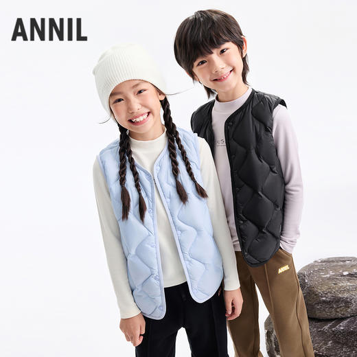 【5~15℃空气系列】校服内胆神器男女童羽绒马甲冬季新款安奈儿童装EM542635 商品图2