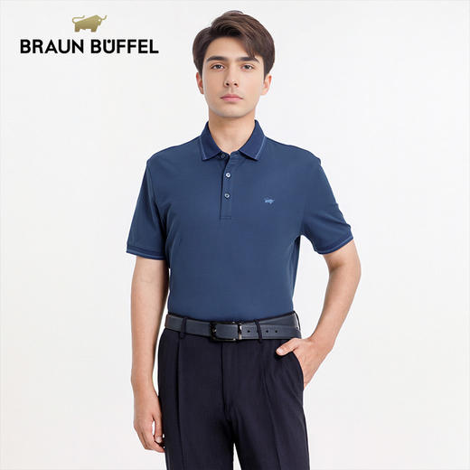 布兰施高端男士polo衫短袖新款夏季抑菌桑蚕丝翻领T恤男上衣 商品图4